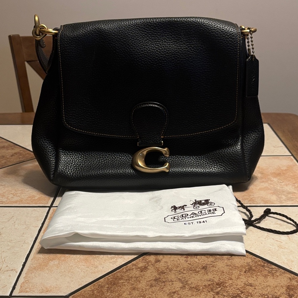 Coach Black Leather Bag